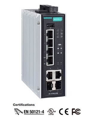 MOXA EDS-P506A-4PoE - 6   Ethernet   4 PoE+ 