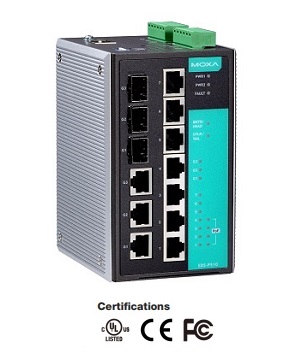 MOXA EDS-P510 7+3G  Gigabit PoE  Ethernet 
