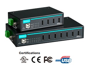 UPort 404, UPort  407 -  4 / 7-портові індустріальні USB HUB
