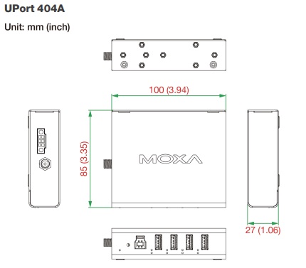 MOXA UPort 404, UPort  407 - 4 / 7-  USB HUB