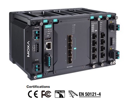 MOXA MDS-G4012 - 12G портові компактні Layer 2 full Gigabit модульні індустріальні керовані Ethernet комутатори