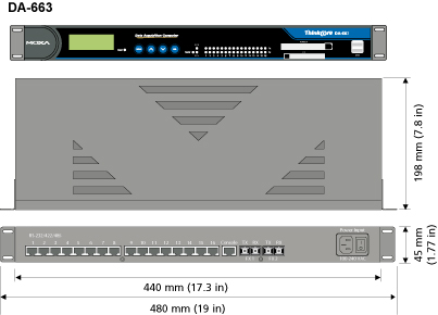 . ThinkCore DA-663- RISC  19"   16 RS-232/422/485 ,  100Base Multi-mode  , PCMCIA, CompactFlash, USB